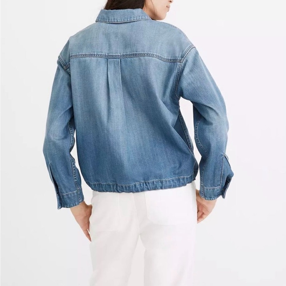 Madewell Drawstring Shirt Jean Jacket - Picture 2 of 12